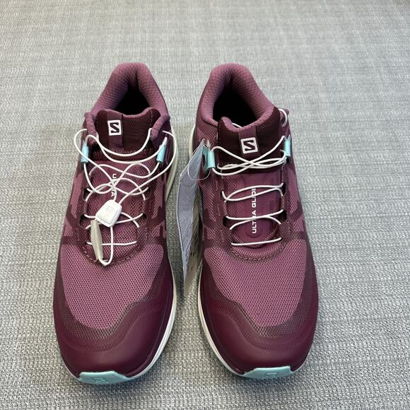 Salomon Ultra Glide Sneakers Women size 10 Burgundy Quicklace Contagrip Shoe New - Picture 1 of 7